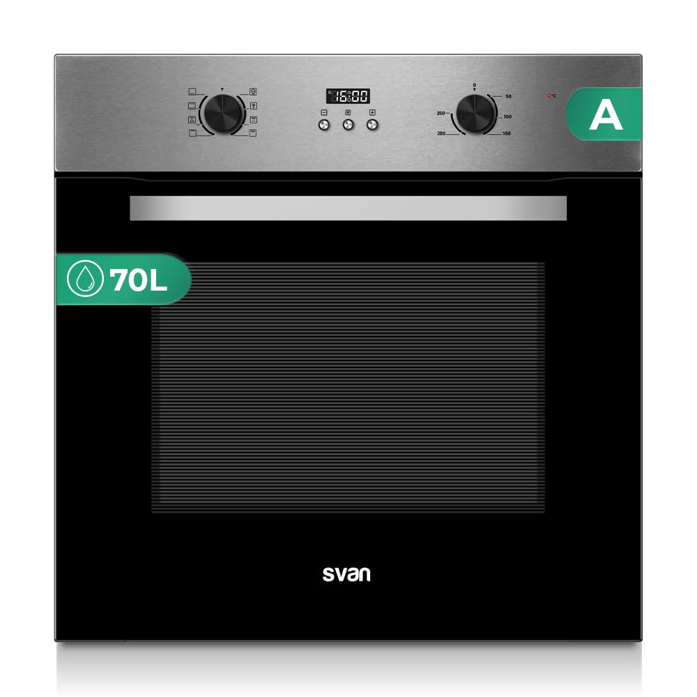 Svan Four multifonction avec ventilateur inox SHM8700DPX Capacité 70 litres 3000 W 8 programmes Intérieur émaillé Nettoyage facile Affichage LED Manuel Efficacité énergétique Classe A