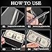90PCS Clear Banknote Holders - Top-Load Hard Bill Currency PVC Holders 6.6