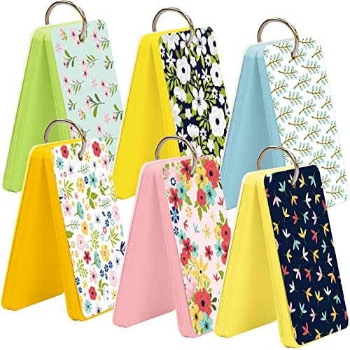 Coloured Index Playing cards Flash Card 3.5×2.2 Inch Research Word Playing cards with Binder Ring for College Workplace and House