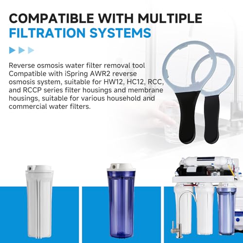 Image of Metal Water Filter Wrench​ Compatible with iSpring AWR2 ，Suitable for HW12, HC12, RCC and RCCP Series Filters，Water Filter Removal Tool