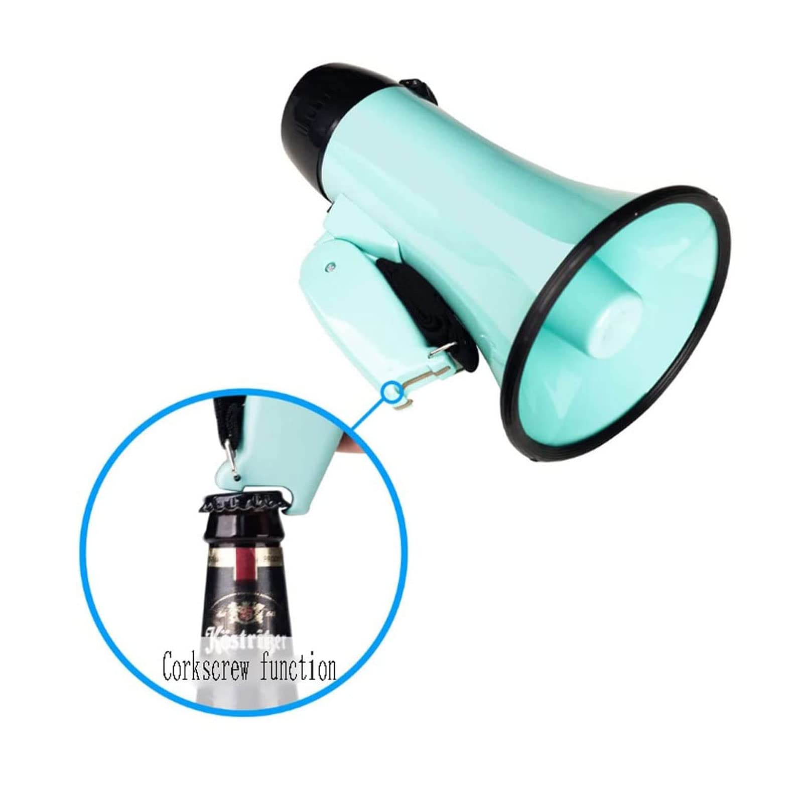 Megafon 25 Watt Tragbares Megafon Bullhorn 240 Sekunden Aufnahme Megafon Lautsprecher mit Lautstärkeregler für alle Outdoor-Sportarten