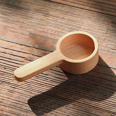 Coffee Spoons, Cishnou Wooden Coffee Ground Spoon, Measuring For Ground Beans Or Tea, Soup Cooking Mixing Stirrer Kitchen Tools Utensils, 1 Wooden Tea Scoop(Wooden Color) #TOP2