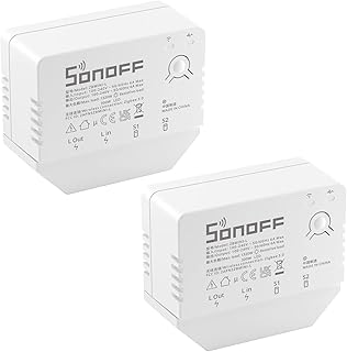 Zigbee 3.0 Smart Switch, No Neutral Wire Required, SONOFF ZBMINI-L Wireless Light Switch, Works with Alexa, SmartThings Hub, Philips Hue Bridge, Google Home, SONOFF ZBBridge(2 Pack)