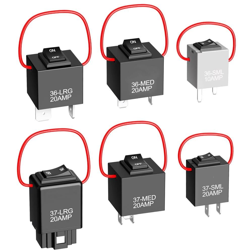 Kit Interruptor Derivación Relé 12V 9038A De 6 Piezas Regiones