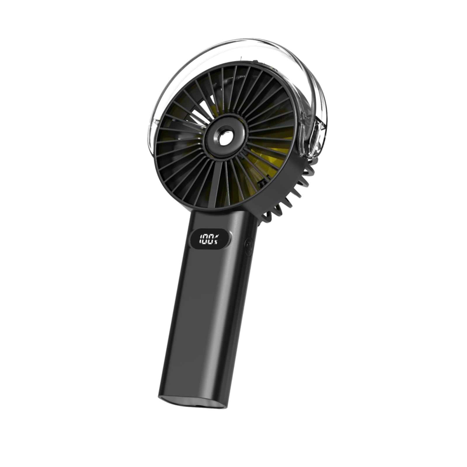 Handheld Misting Fan, Portable Usb Rechargeable Fan With Water Spray Cool, 4 Speeds, Led Display, Personal Mist Fan For Commute Beach Outdoor,Black