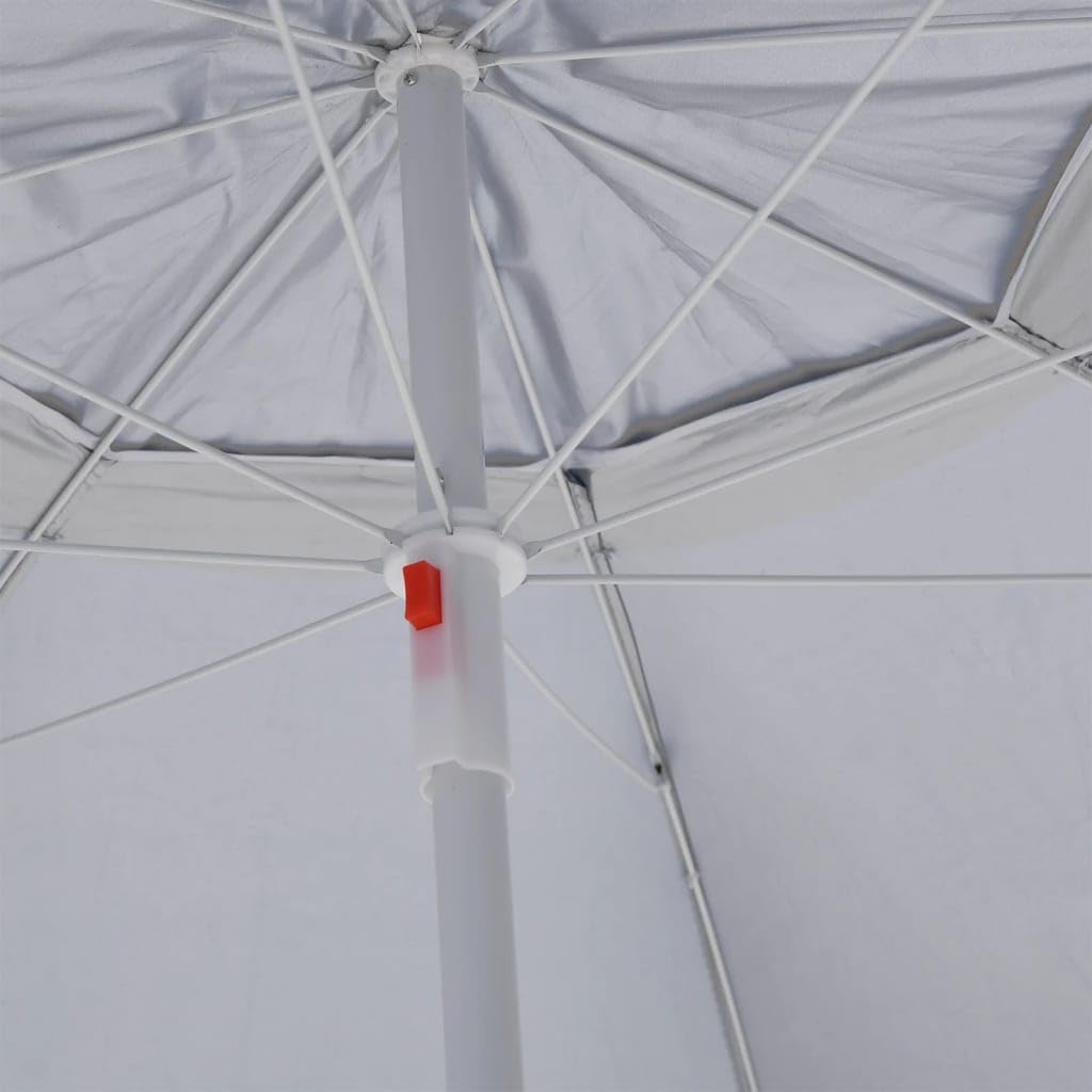 Parasol plażowy ze ścianami bocznymi – przenośny parasol zewnętrzny 215 cm do ochrony przed słońcem, idealny do domowego ogrodu, na patio, kemping i do użytku na plaży
