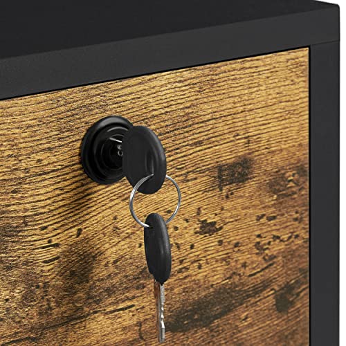 Yaheetech Mobile File Cabinet With 2 Drawers And Open Compartment, Under Desk Vertical File Cabinet With Lockable Wheels For A4, Letter Size Hanging File Folders Printer Stand For Home Office #TOP5