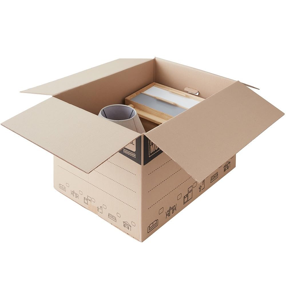 Pack de cajas de cartón para mudanza XXL 240L - 80x60x50 cm - certificados FSC 70% - Pack and Move (30)