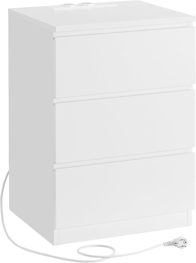 Cubehom Table De Chevet LED Table De Nuit Avec 2 Tiroirs, Chevet De Lit Avec 16 Couleurs Lères