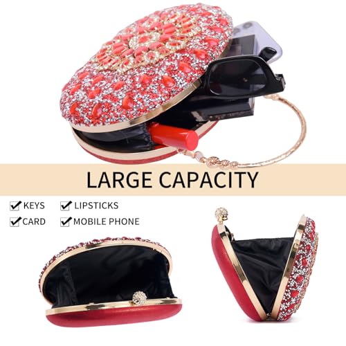 Image of Sparkly Women's Evening Clutch Purses Rhinestone Bag Luxury Handbags For Weddings Formal Prom Party