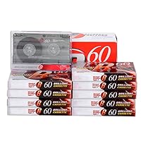 Audio Cassette Empty Cassette Tapes: Recorder CD & DVD Player Cassette 60 Minutes Time Low-Noise Surface Walkman Cassette Pre-Voltage Micro Voice Cassette with Music Radio Pack of 10 Brick (10 Brick)