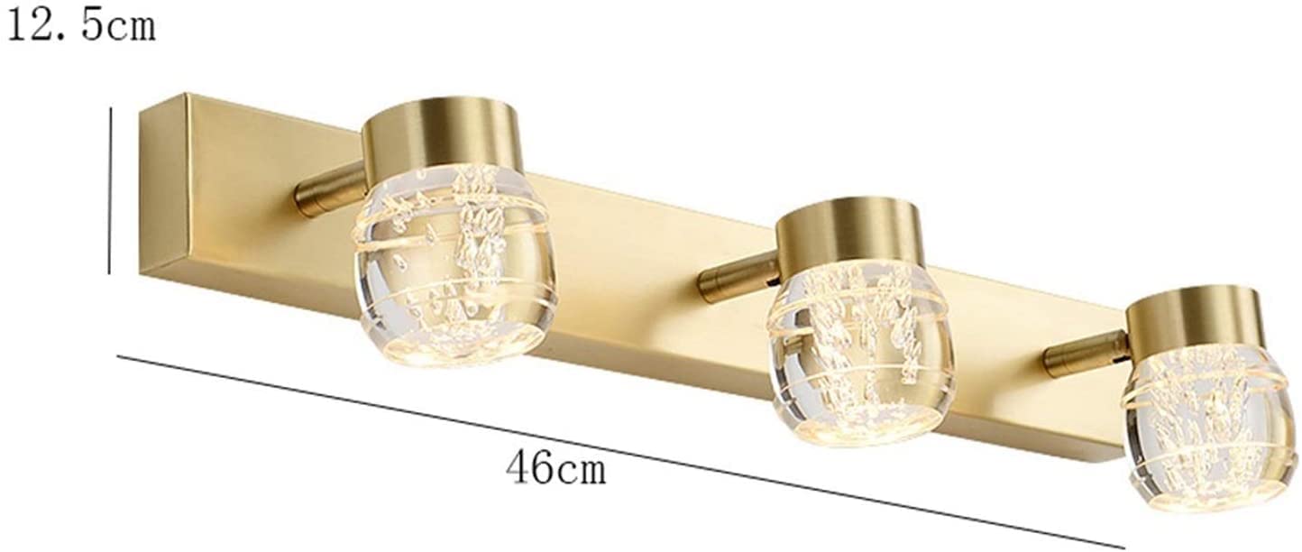 Appliques murales Plein cuivre Applique Nordique Moderne Appliques murales Luxe Salle de Bain Miroir Armoire Coiffeuse Maquillage Lampe Appliques murales Couloir