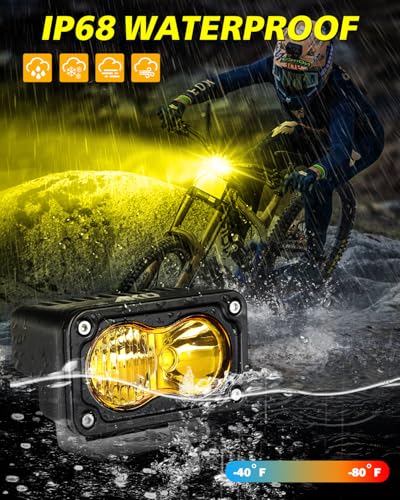Image of Headlight Kit for Sur-Ron Segway X260 3 inch Yellow Combo CREE LED Pod