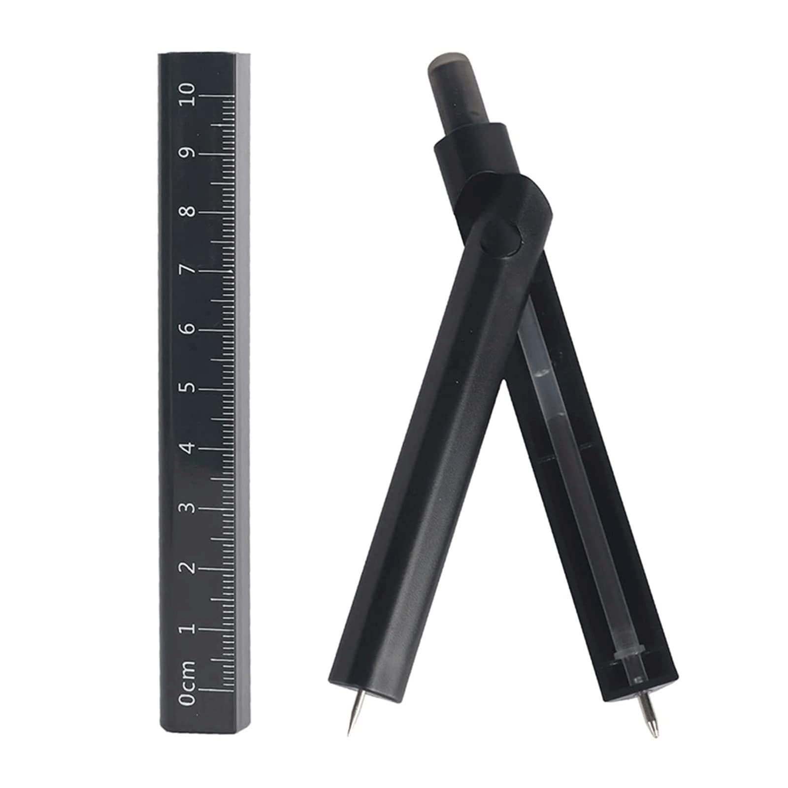 GddOGUK Foldable Math Compass 3 In 1 Drawing Compass with Ruler & Eraser,Portable Drafting Compass Professional Geometry Compass Lightweight