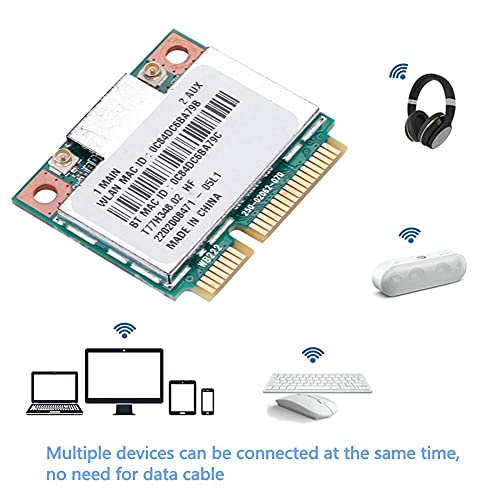 Tarjeta de red WiFi Atheros AR9462 AR5B22 Mini PCI-E Tarjeta de red inalámbrica 802.11N Tarjeta de red inalámbrica Bluetooth 4.0 2.4 y 5Ghz