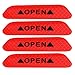 KIMISS Pegatinas autoadhesivas Reflectantes de la Puerta del Coche(Rojo fluorescente)