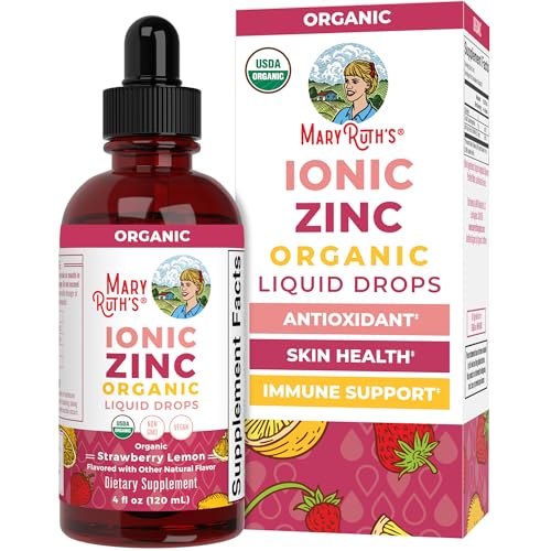 Image of MaryRuth's Organic Liquid Zinc Supplement for Kids & Adults | Immune Support | Skin Health | Antioxidant | Cellular Metabolism | Zinc Sulfate | Vegan | Non-GMO | Sugar Free | Gluten Free | 4 oz