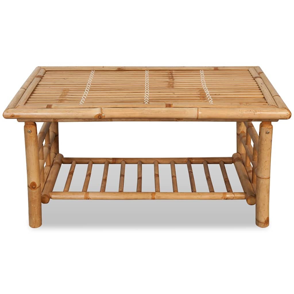 vidaXL Mesa de Centro 90x50x45 cm Bambú Mueble Auxiliar Mesita de Café