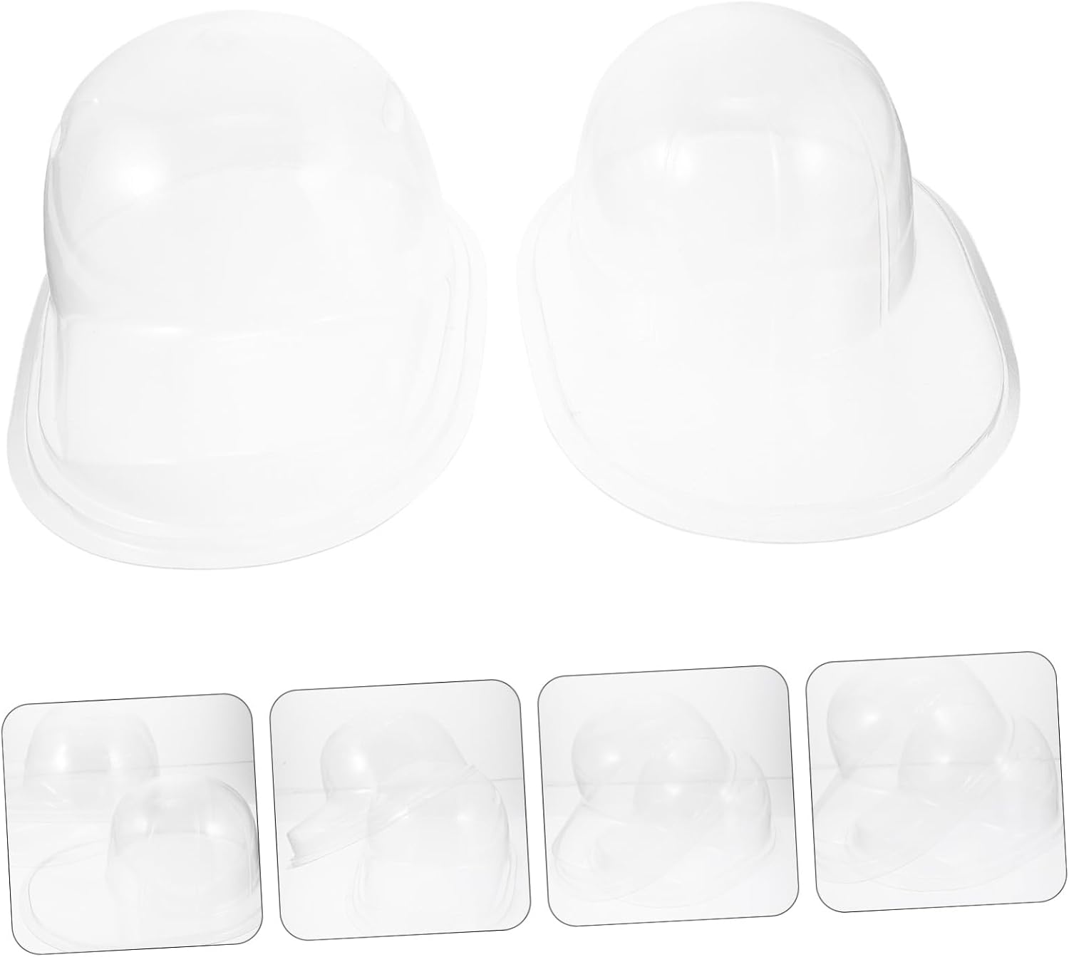 GLEAVI 2pcs Baseball Cap Storage Box Dustproof Lid PCV Hat Display Holder for Travel and Home Organization Adjustable Caps Stand for Snapback and Fitted Hats