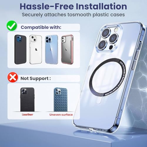 Image of ZORBES 6Pcs Magnetic Alignment Rings, 55mm Dia Slim Adhesive Magnetic Rings, Mag Safe-Compatible, Adhesive Magnet Rings for Phone Grip, Phone Holder