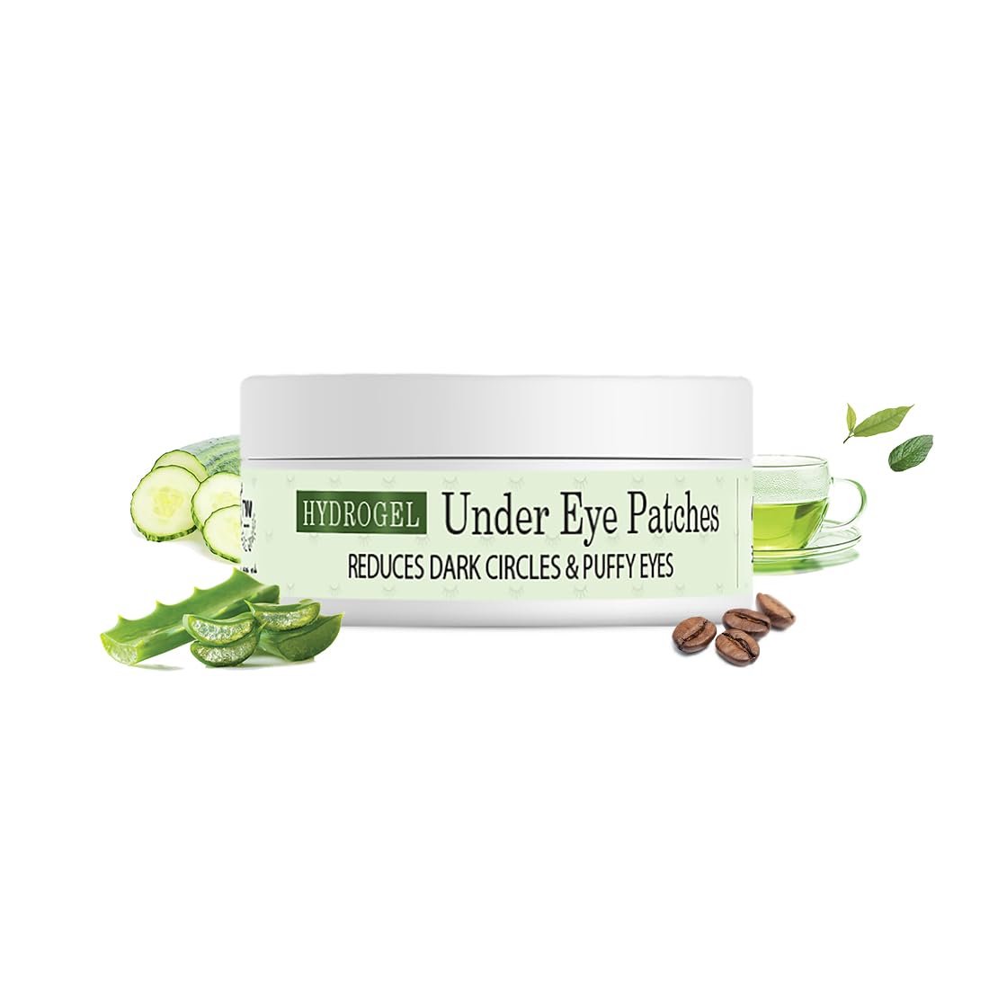TNW-THE NATURAL WASH Hydrogel Under Eye Patches (30 Pairs) | Enriched with Green Tea, Cucumber, Aloe Vera, Niacinamide & Caffeine | For Reduce Dark Circles & Puffy Eyes | Suitable For All Skin Types