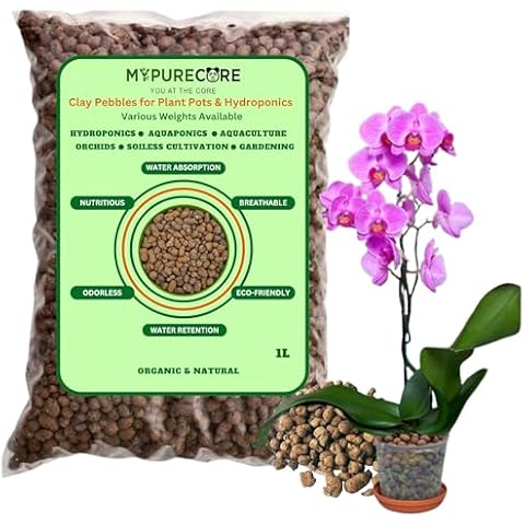 MYPURECORE Clay Pebbles for Hydroponics and Plant Pots Cover