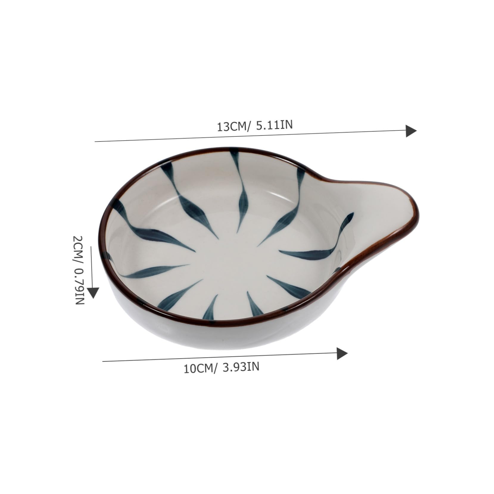 HOLIDYOYO Flavor Dish Ceramic Sauce Plate Handle Easy Cleaning Suitable for Ketchup Condiments Banquets Home Baby Shower Parties