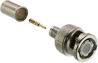 Triplett GEM BNC Crimp/Crimp Connectors for RG59 and RG62 TFE, Male, 50-Ohm, 10 Pack (305-10TP)