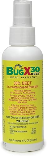 Miniatura 8 de Bug X 30 Spray repelente de mosquitos, garrapatas e insectos con 30% DEET (botella de 8 onzas), más de 7 horas de protección contra 12 tipos de