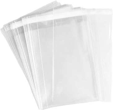 100 Pcs 8" x 10" Ultra Clear Resealable Cello/Cellophane Bags Great for Bakery, Candle, Soap, Cookie, and Greeting Cards 1.4 Mil Thickness by CuteBoxCo