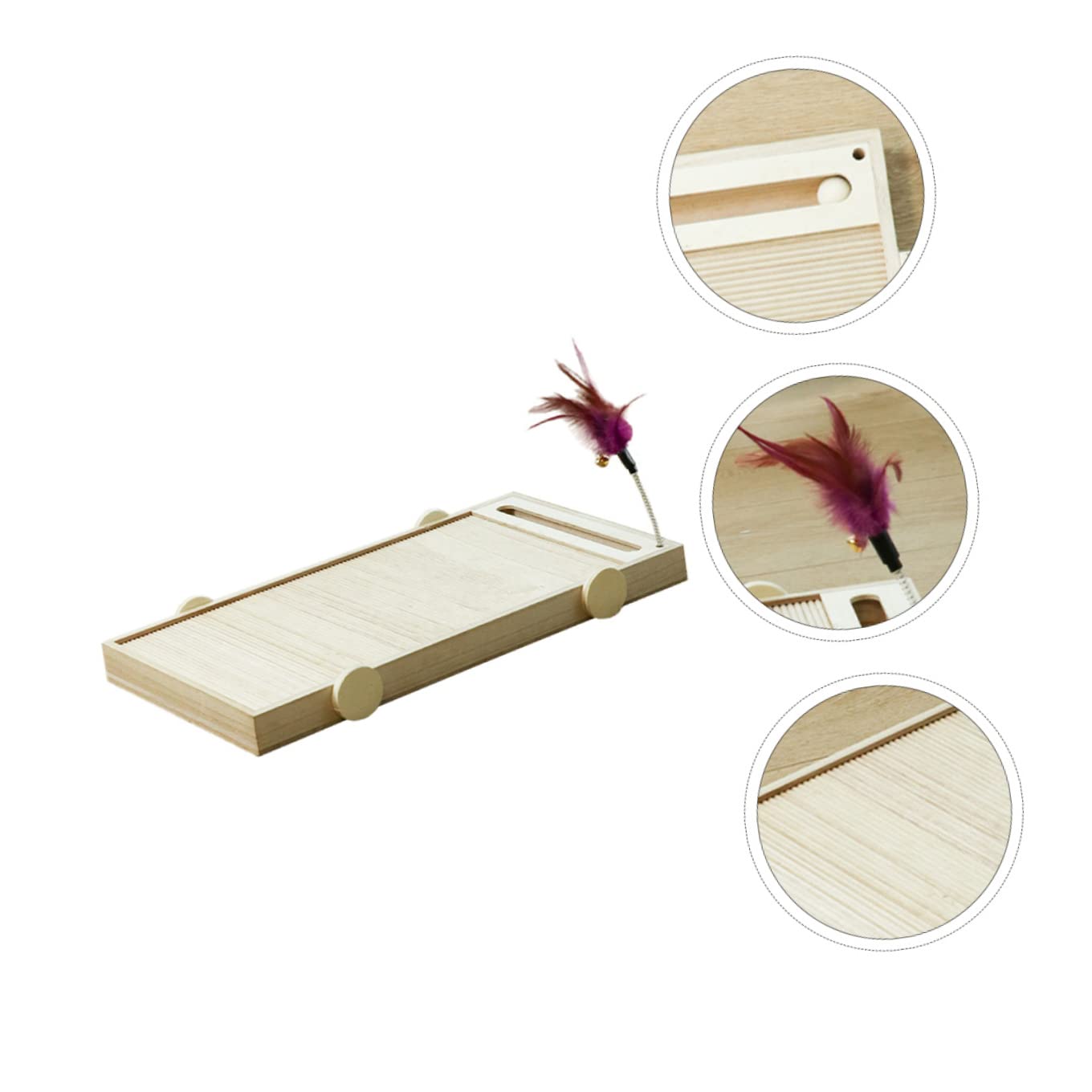Mipcase Rascador para Gatos Almohadillas para Orejas De Cartón para Gatos Juguete para Rascar Gatos Almohadilla para Rascar De Cartón Juguete De Trompeta Raspador De Madera El Gato