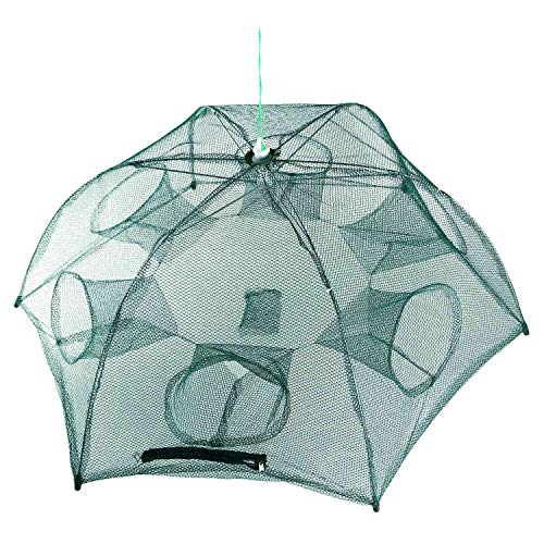 Moclever Fishing Trap Net Portable Folded Fishing Bait Trap Shrimp Minnow Crab Bait