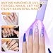 ANYINS Handheld UV Light for Gel Nails, Purple Gel Light for Nails Cordless Nail Lamp Rechargeable with Led Display Lamp for Rhinestone Glue Decoration DIY at Home