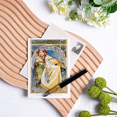 Alphonse Mucha Art Postcards, Famous Painting Artwork Post Cards Bulk Pack(30 Pack), Aesthetic Art Picture Collage Kit for Wall, Postcards Poster for School Students Teacher Thank You Note Cards - Thumbnail 7