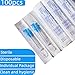 100 Pack 23Ga 1Inch Sterile Disposable Injection Needle with Cap for Scientific and Industrial Dispensing Needle Accessories