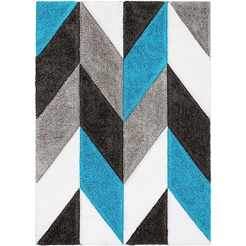 Image of Modern Quality Carpet /Trending Design Hand Woven Fluffy Rug /Mats for Bedroom /Dinning Hall /Living Room 2-inch Thick [Size 6x9 feet]