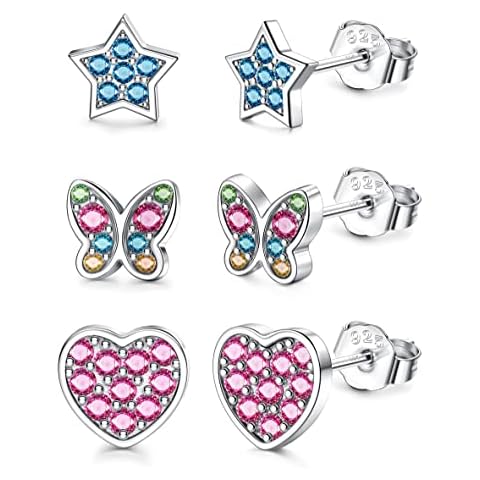 ORAZIO Sterling Silver Stud Earrings Set Cover
