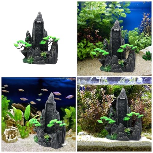 Roche en résine pour paysage d'aquarium et cascade dynamique pour poisson
