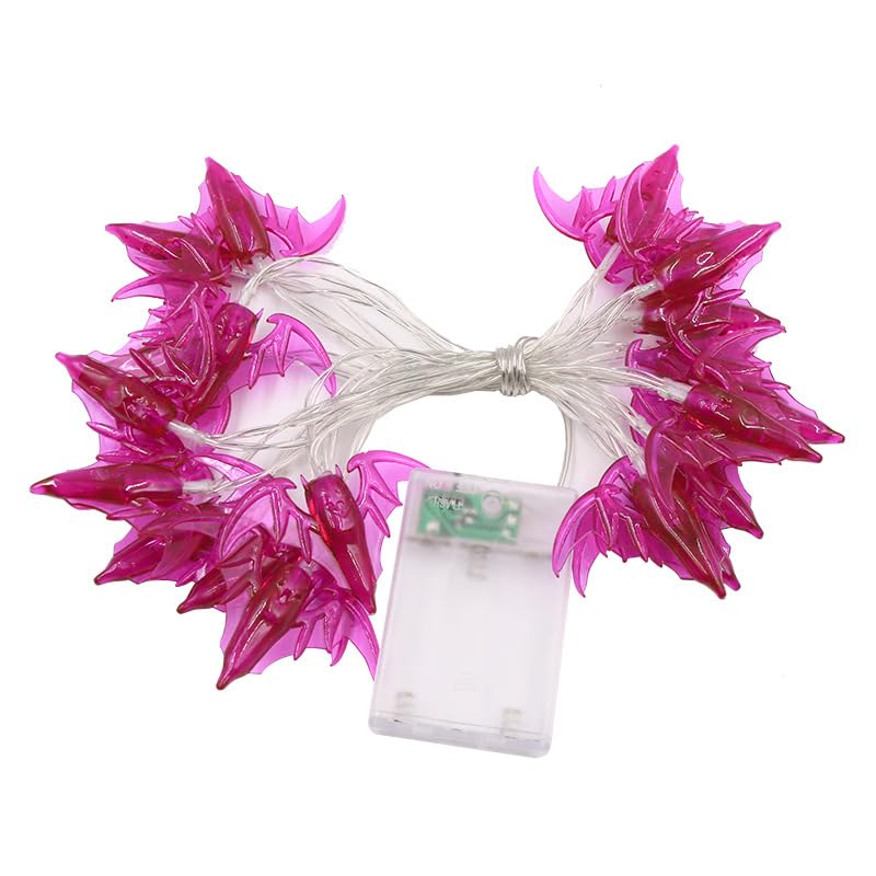 Guirnalda de luces de murciélago de 1,5 m, 10 LED, para colgar en Halloween, decoración de Halloween para fiesta de Halloween