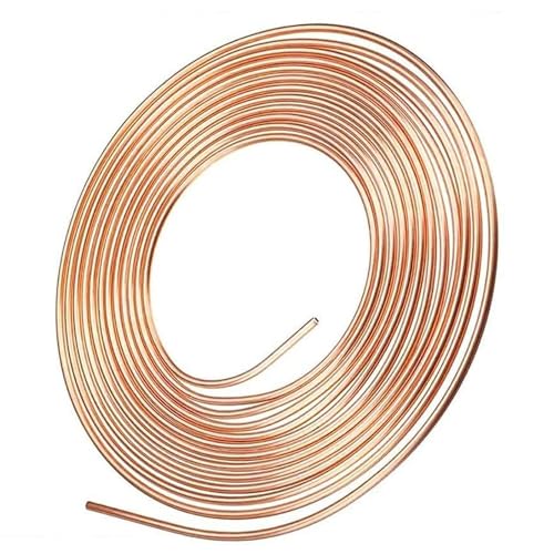 AXILYZE - Conduite de frein de 3/16 pouces 10 m (32,5 pi), tuyauterie en cuivre revêtue pour remplacement automobile