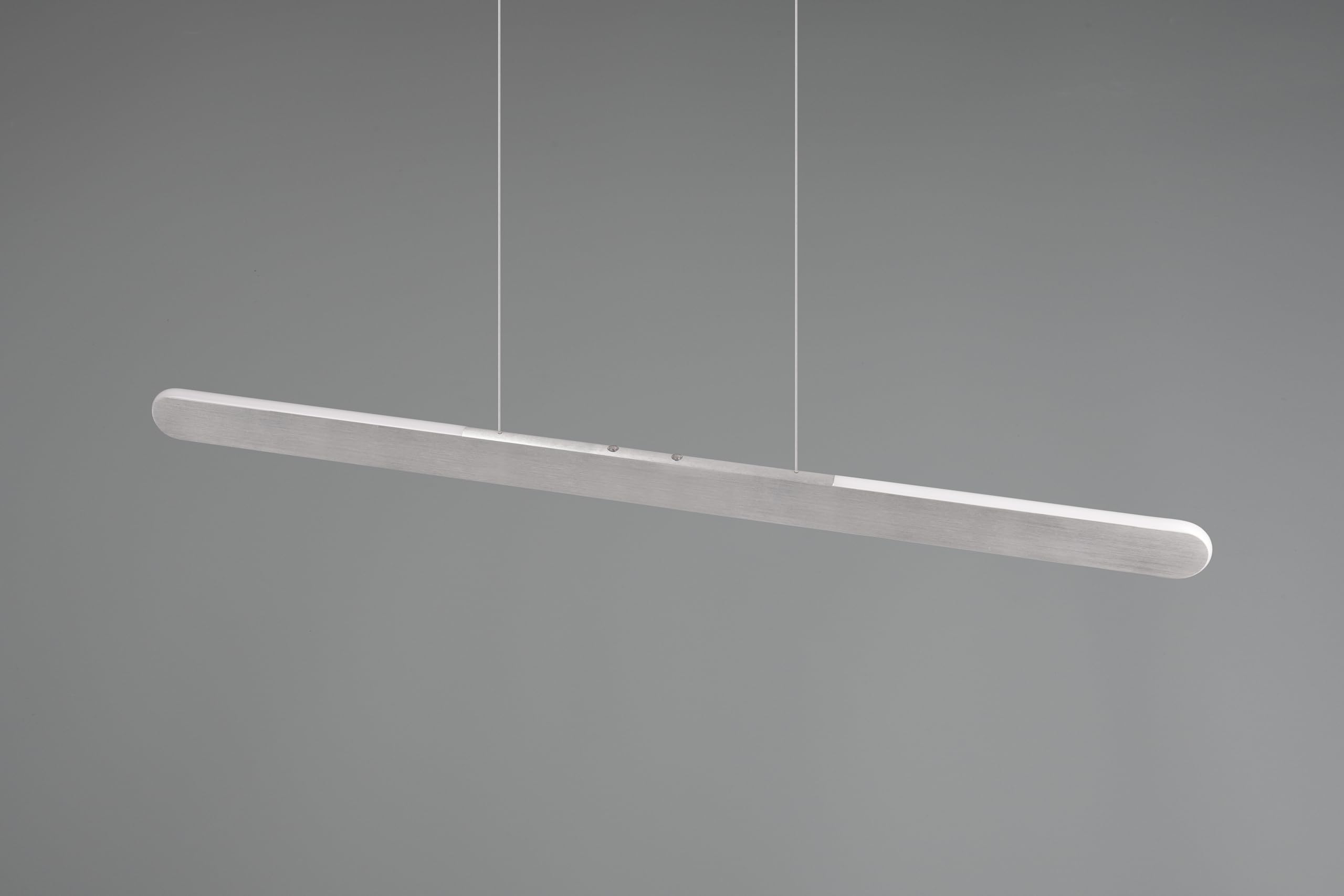 Trio Leuchten Pendelleuchte Helios 343310105, Aluminium gebürstet, inkl. 28 Watt LED, Touch Dimmer, Lichtfarbe einstellbar, Silber mit Gebürsteter Oberfläche |