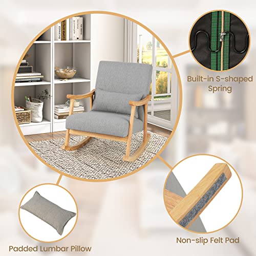 Sillón reclinable moderno gris con cojín extra miniatura 7