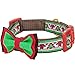 Blueberry Pet 14 Patterns Christmas Santa Claus's Reindeer Dog Collar with Detachable Bow Tie, Large, Neck 18"-26", Adjustable Collars for Dogs