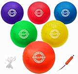 BallFUN Dodgeballs Playground Balls 9", Dodge Ball Set for Kids & Adults, Bouncing Kickballs Handbal