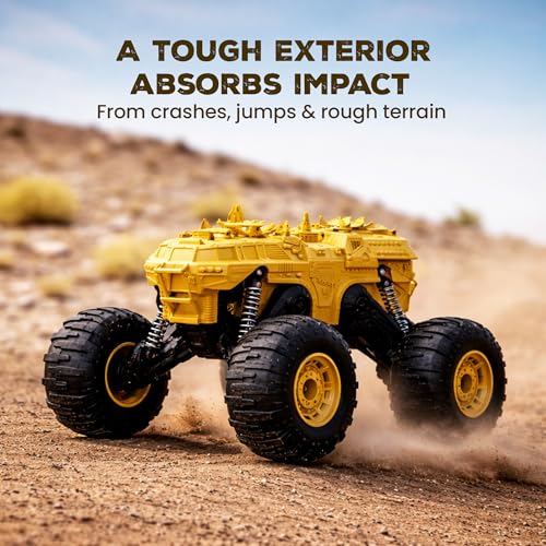 Image of Moon Rover Remote Control Car 4x4 | 1:12 Scale 40 KM /H High-Speed | 4WD Off-Road | 360 Rotation | 45 Climb | 2.4GHz Signal | 7.4V Rechargeable Battery Fun Learning Toy for 6-12 Year - Yellow