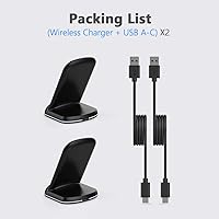 Vista 6 de Yootech [paquete de 2] Cargador inalámbrico, soporte de carga inalámbrica de 10 W máximo, compatible con iPhone 17/17 Pro/17 Pro