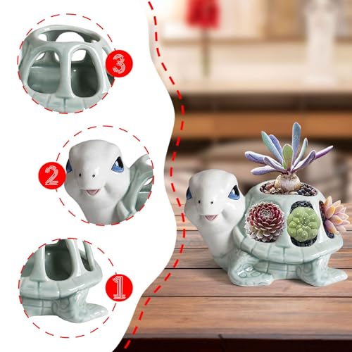 Figurine de en pot de fleurs au design creux : déco légère pour étagère - 7