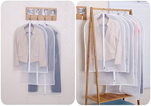 Garment Bag Clothes Cover Bag Pack of 4-Storage Zipper Bags Protector-Travel Clothes Bag-PEVA Ordorless Dustproof And Mothproof Lightweight And Durable