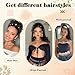 Stamped Glorious 18 Inch Curly Ponytail Extension for Women Synthetic Drawstring Ponytail Hair Extensions for Girls Daily Party Use(18 inch, Black)