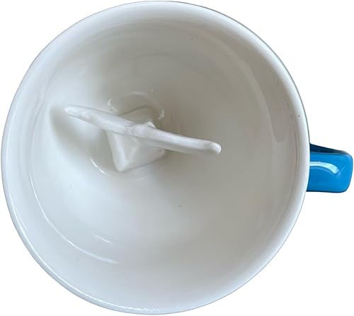 Miniatura 2 de Creature Cups WHALE TAIL - Taza de cerámica (11 onzas, exterior azul océano)  Taza oculta en el interior de animales 3D  Regalo de cumpleaños y
